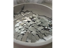 Конфеті "Серця срібні"
