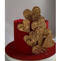 Серця з кристалами,шоколадні\10шт