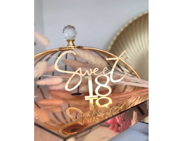 Топпер акриловий "Sweet 18"