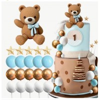 Декор "ведмедик, 15 сфер, зірки, "