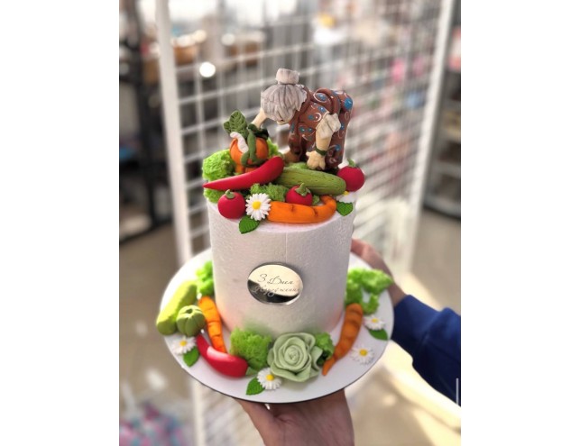 Складний гравітаційний декор "Бабуся на городі"