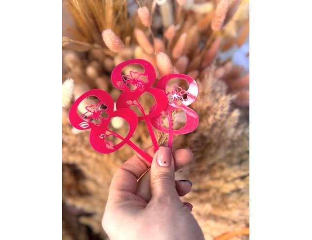 Топпери дзеркальні акрилові, "8 березня"