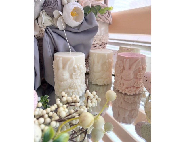 Свічка з зайчиком, велика