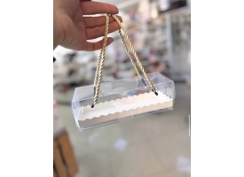 Коробка для макаронс "АКВАРІУМ" з прозорим верхом, 18,5х6,5х6,5