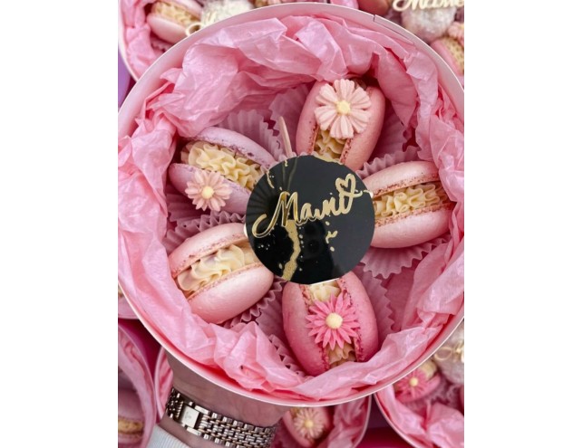 Коробка для макаронс, зефірних квітів, тортиків та десертів