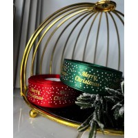 Стрічка різдвяна в асортименті, 2.5см