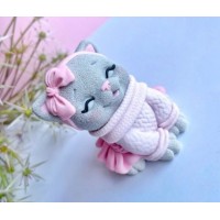 3d молд силіконовий " кошеня в светрі" 3d молд силіконовий " кошеня в светрі"