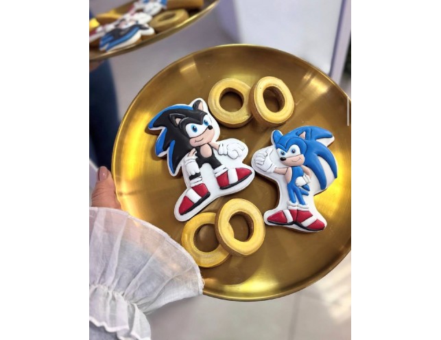 Пряники "Сонік" Набір включає Сонік 1шт, кільця 2шт